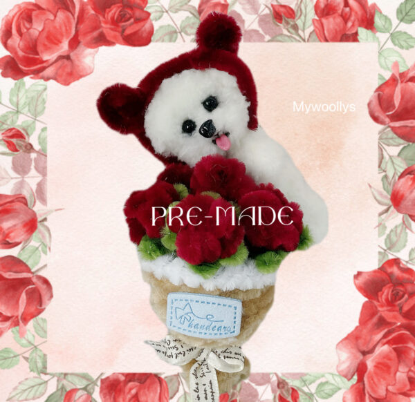 Rose Bouquet Dog Pre-made